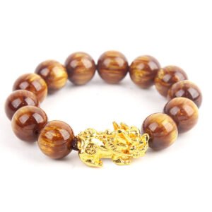 Buddha3bodhi Golden Tiger Eye Abundant Pixiu Feng Shui Bracelet